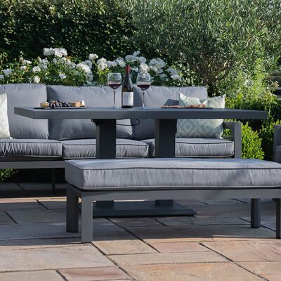 Maze - New York 3 Seat Sofa Aluminium Sofa Set with Rising Table - Grey product image