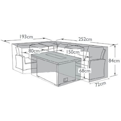 Maze - Kingston Corner Fire Pit Set - Garden Furniture Cover product image