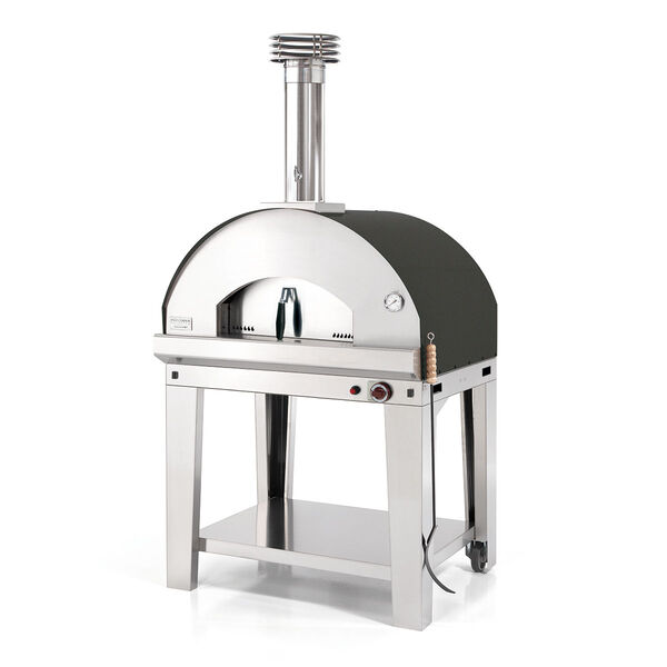Fontana - Mangiafuoco Build in Gas Pizza Oven with Trolley - Anthracite