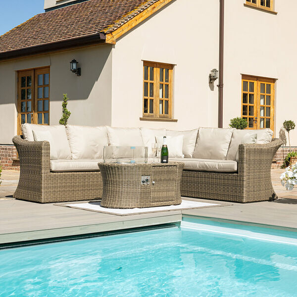 Maze - Winchester Large Rattan Corner Sofa with Fire Pit Coffee Table product image