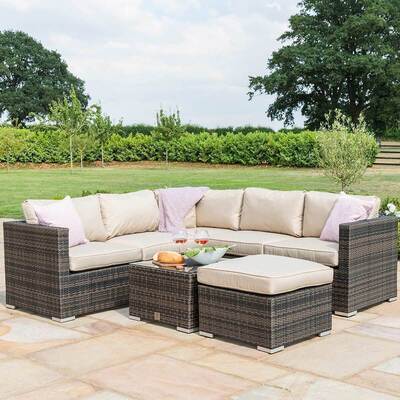 Maze - London Rattan Corner Group with Ice Bucket - Brown product image