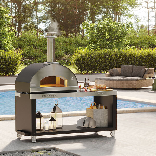 Fontana - Marinara Wood Burning Build in Pizza Oven - Anthracite product image