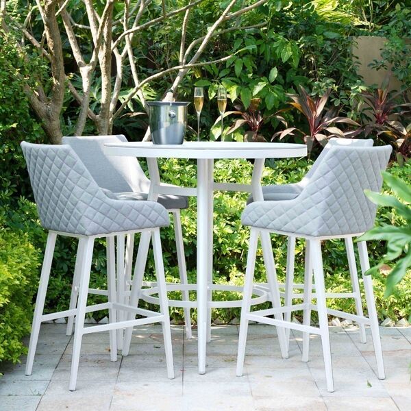 Maze - Outdoor Fabric Regal 4 Seat Round Bar Set - Lead Chine product image