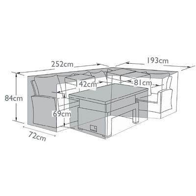 Maze - Kingston Corner Left Hand Rising Set - Garden Furniture Cover product image
