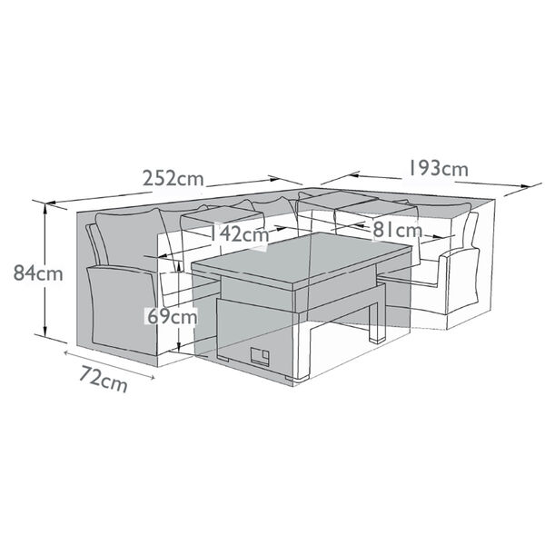 Maze - Kingston Corner Left Hand Rising Set - Garden Furniture Cover product image