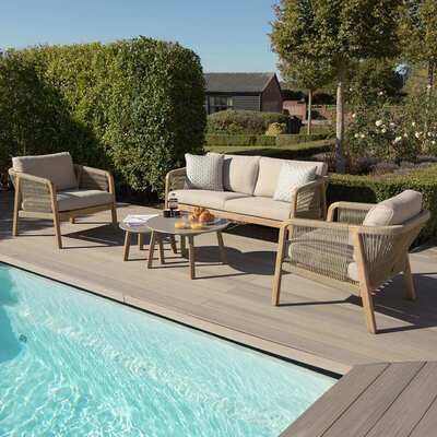 Maze - Martinique Rope Weave 2 Seat Sofa Set with 2 Lounge Armchairs & 2 Round Coffee Tables product image