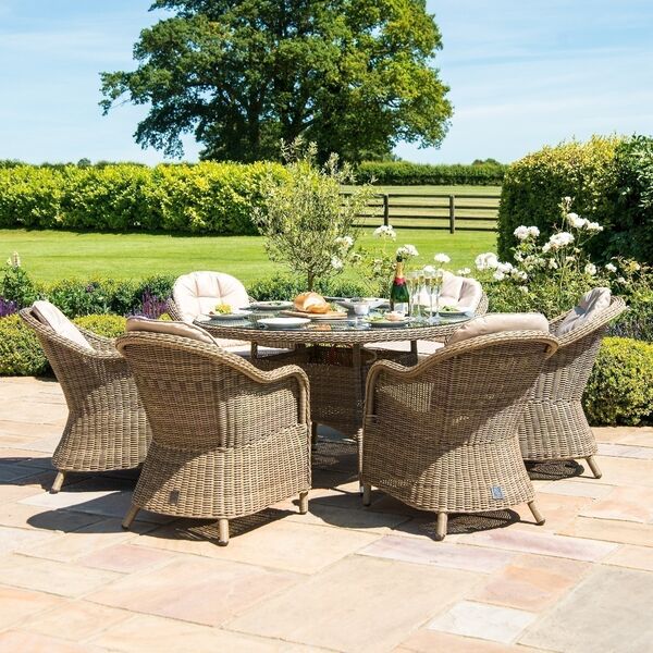 Maze - Winchester Heritage 6 Seat Round Rattan Dining Set with Ice Bucket & Lazy Susan product image