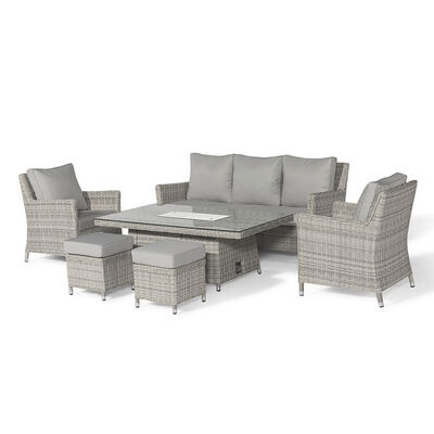 Maze - Oxford Sofa Rattan Dining Set with Fire Pit Rising Table product image