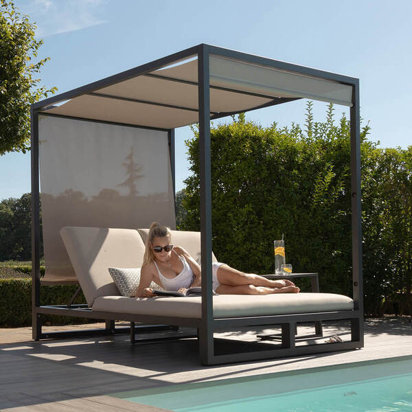 Maze - Outdoor Fabric Allure Cabana Double Sunlounger - Oatmeal product image