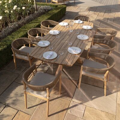 Maze - Porto Rope Weave 8 Seat Rectangular Dining Set product image