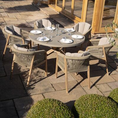 Maze - Martinique Rope Weave 6 Seat Round Dining Set product image