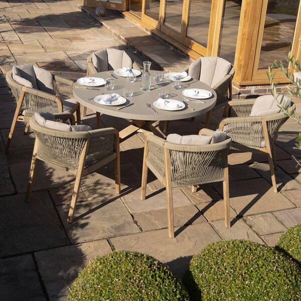 Maze - Martinique Rope Weave 6 Seat Round Dining Set product image