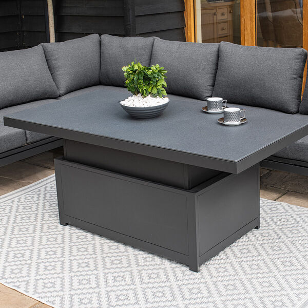 Maze - Oslo Aluminium Corner Group with Rising Table - Charcoal product image