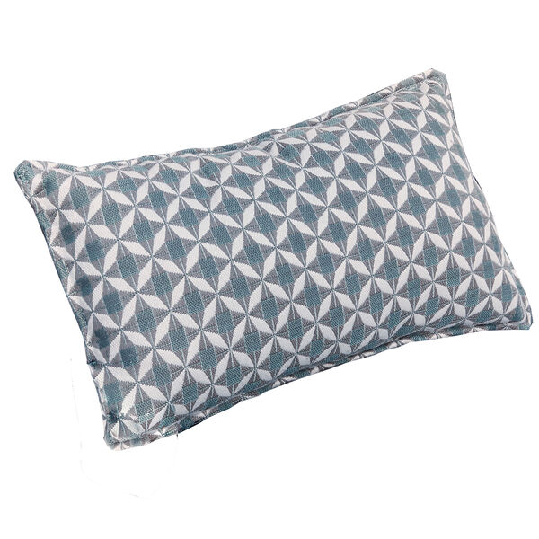 Maze - Pair of Outdoor Sunbrella Bolster Cushions (30x50cm) - Mosaic Blue