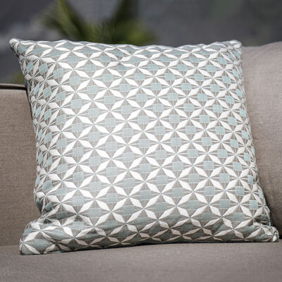 Maze - Pair of Outdoor Fabric Scatter Cushion (43x43cm) - Mosaic Glacier product image