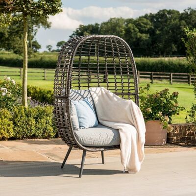 Maze - Riviera Rattan Pod Chair - Grey product image