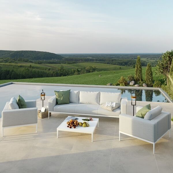 Maze - Outdoor Fabric Eve 3 Seat Sofa Set - Lead Chine product image