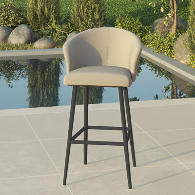 Maze - Outdoor Fabric High Zen Bar Stool - Oatmeal product image