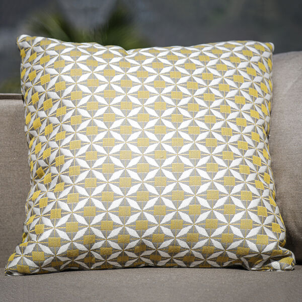 Maze - Pair of Outdoor Fabric Scatter Cushion (43x43cm) - Mosaic Yellow product image