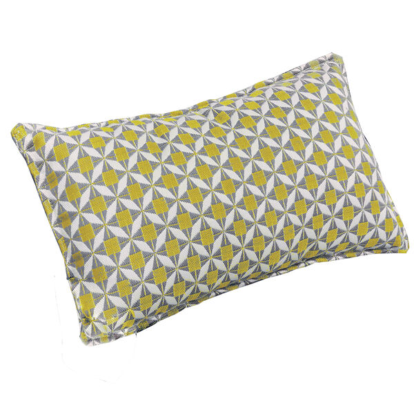 Maze - Pair of Outdoor Sunbrella Bolster Cushions (30x50cm) - Mosaic Yellow