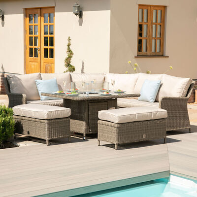 Maze - Winchester Royal Rattan Corner Dining Sofa Set with Fire Pit Table product image