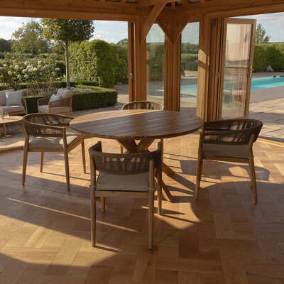 Maze - Porto Rope Weave 4 Seat Round Dining Set product image