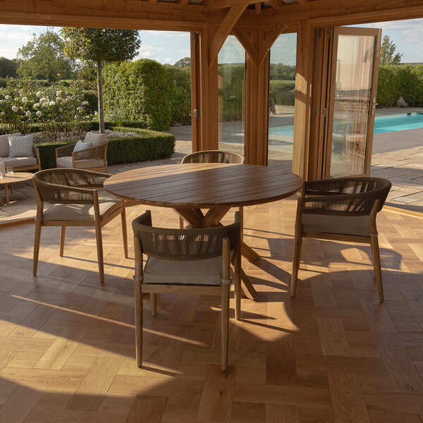 Maze - Porto Rope Weave 4 Seat Round Dining Set product image