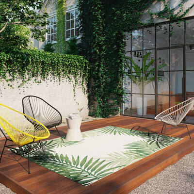 Maze - Botany Palm Leaf Indoor and Outdoor Rug - 160x230cm product image