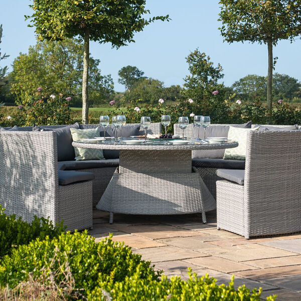 Maze - Ascot Round Rattan Sofa Dining Set with Rising Table & Weatherproof Cushions product image