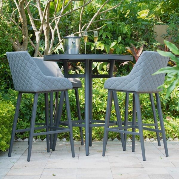 Maze - Outdoor Fabric Regal 4 Seat Round Bar Set - Flanelle product image