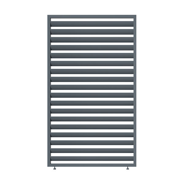 Maze - Eden Single Grey Louvre (125 x 222cm) - fits within 4m**
