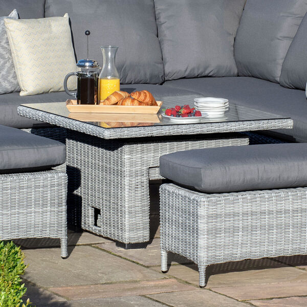 Maze - Ascot Square Rattan Corner Dining Set with Rising Table & Weatherproof Cushions product image