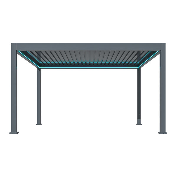 Maze - Eden 3m x 4m Aluminium Metal Outdoor Garden Pergola with LED Lights & Motorised Roof (Customise with Blinds or Louvres) product image