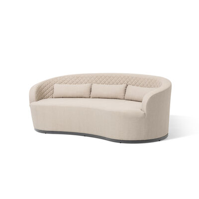 Maze - Ambition Curve 3 Seater Sofa Daybed with Footstool - Oatmeal product image