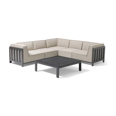 Maze - Outdoor Fabric Ibiza Small Corner Sofa Set with Square Coffee Table - Oatmeal product image
