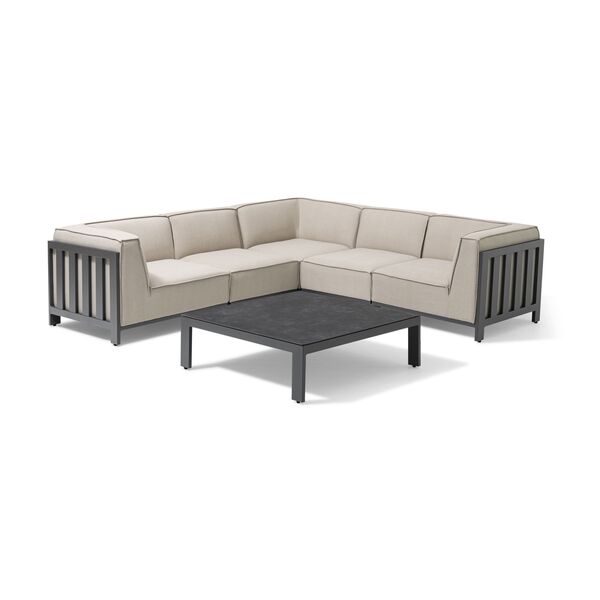 Maze - Outdoor Fabric Ibiza Small Corner Sofa Set with Square Coffee Table - Oatmeal product image