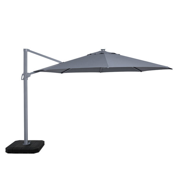 Maze - Zeus 3.5m Round Rotating Cantilever Parasol With LED Lights - Grey product image