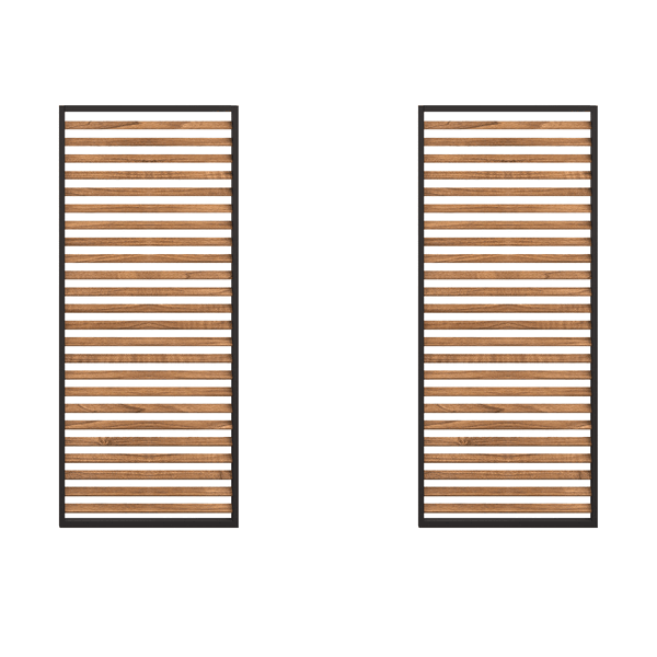 Maze - Como Pergola Louvre Panel (123 x 218cm) fit in 4m - Wood Effect