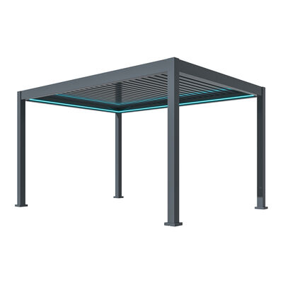 Maze - Eden 3m x 4m Aluminium Metal Outdoor Garden Pergola with LED Lights & Motorised Roof (Customise with Blinds or Louvres) product image