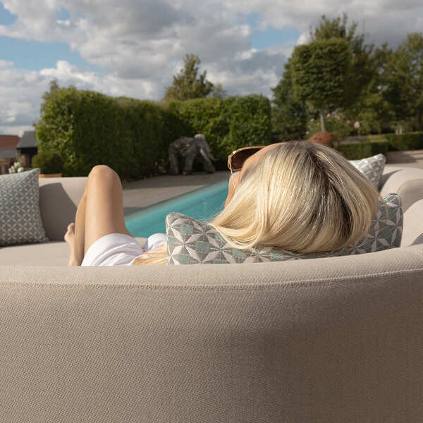 Maze - Outdoor Fabric Snug Lifestyle Suite with Rising Table - Oatmeal product image