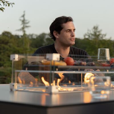 Maze - Outdoor Fabric Regal 8 Seat Rectangular Bar Set with Fire Pit Table product image