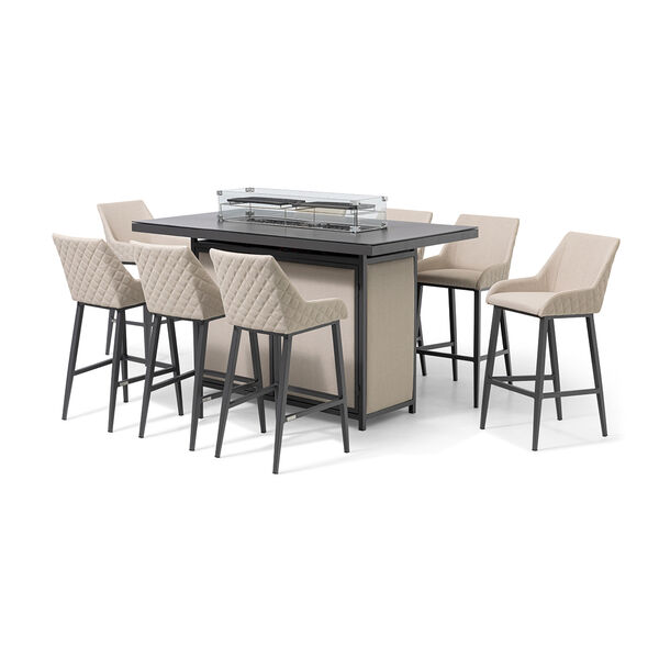 Maze - Outdoor Fabric Regal 8 Seat Rectangular Bar Set with Fire Pit Table product image