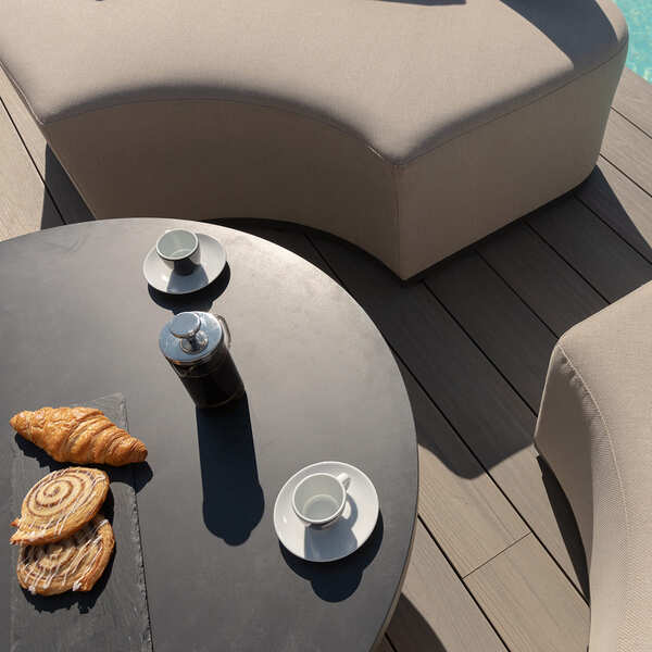 Maze - Outdoor Fabric Snug Lifestyle Suite with Rising Table - Oatmeal product image