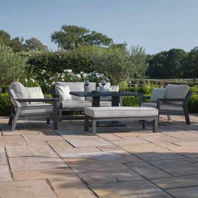 Maze - New York 2 Seat Aluminium Sofa Set with Rising Table - Dove Grey product image