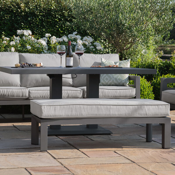 Maze - New York 3 Seat Sofa Aluminium Sofa Set with Rising Table - Dove Grey product image