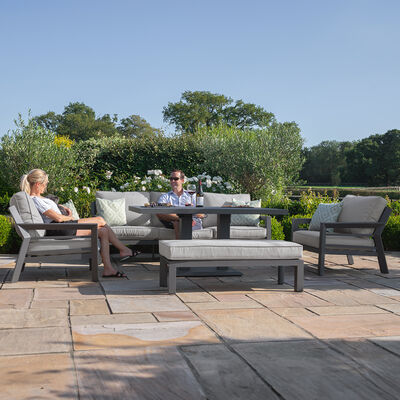 Maze - New York 3 Seat Sofa Aluminium Sofa Set with Rising Table - Dove Grey product image