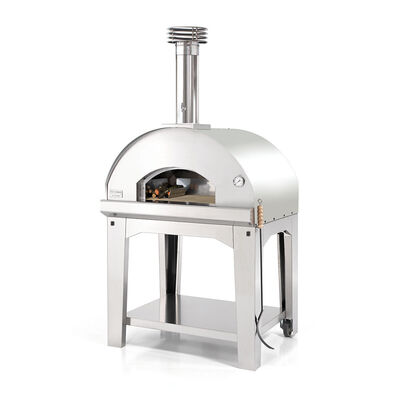 Fontana - Mangiafuoco Wood Burning Pizza Oven with Trolley - Stainless Steel product image