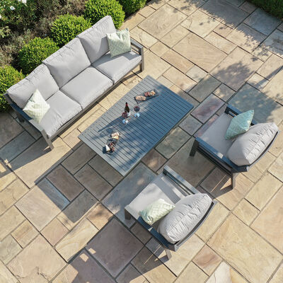 Maze - New York 3 Seat Sofa Aluminium Sofa Set with Rising Table - Dove Grey product image
