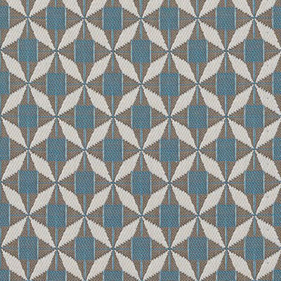 Maze - Pair of Outdoor Sunbrella Fabric Scatter Cushion (43x43cm) - Mosaic Blue product image