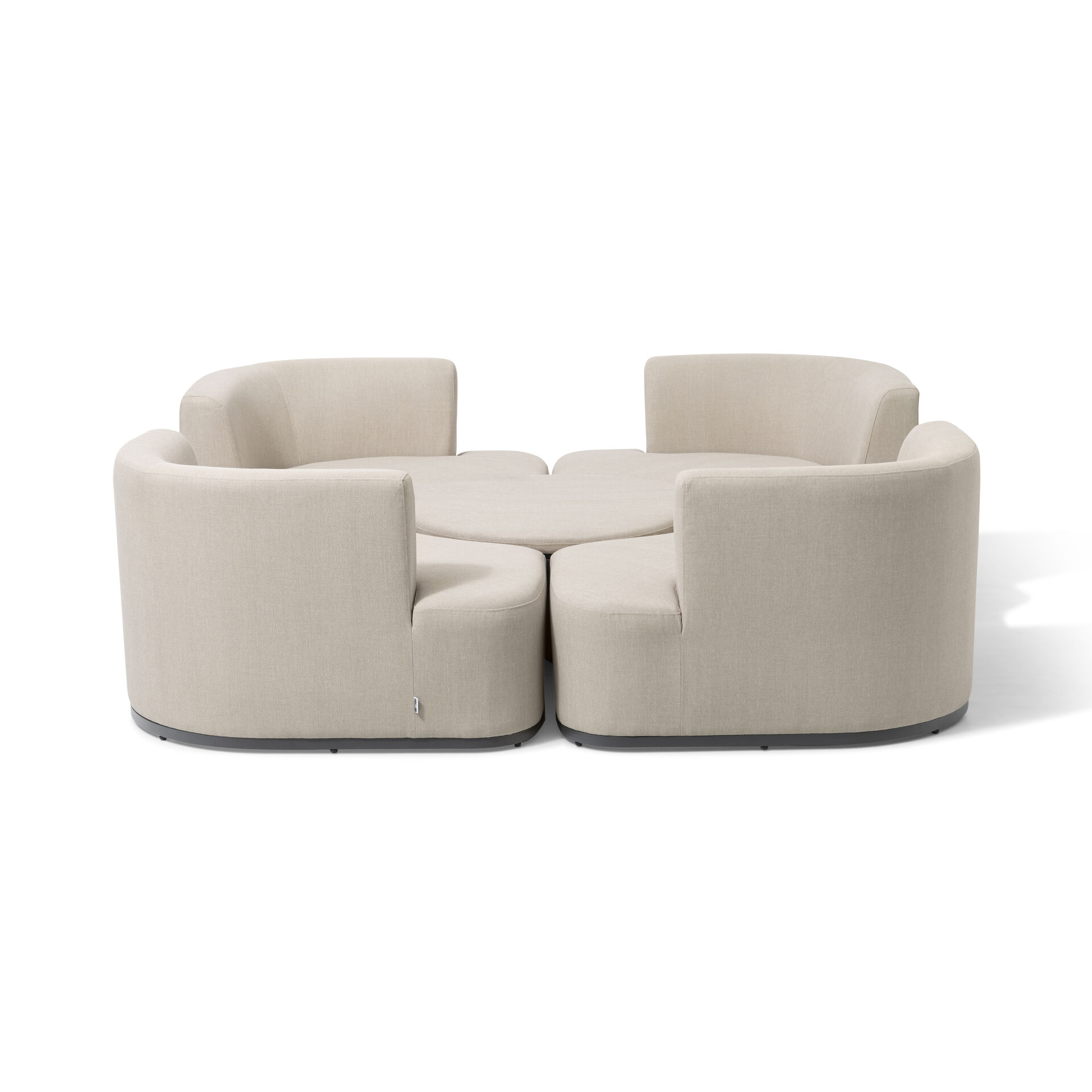 Maze - Outdoor Fabric Snug Lifestyle Suite with Rising Table - Oatmeal product image